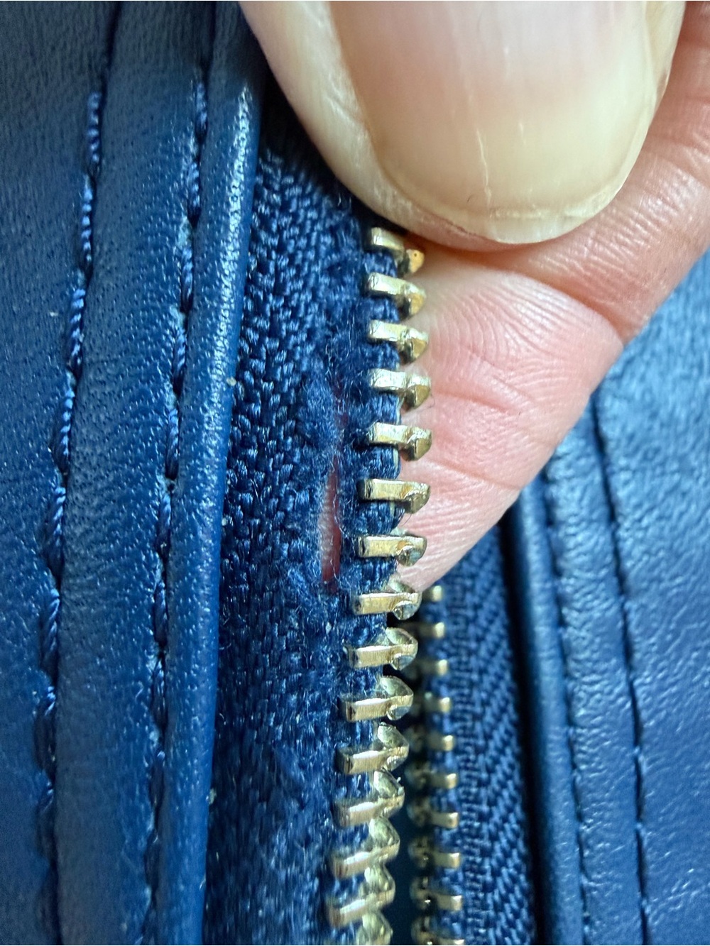 Coach Kristin Navy Cobalt Blue Leather Hobo Bag F23681 Push Lock Pockets - Picture 15 of 16